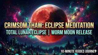 CRIMSON THAW: Total Lunar Eclipse Meditation | March 2026 Worm Moon &amp; Blood Moon Release