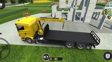 Loading building materials for modern house projects||construction Drive simulator