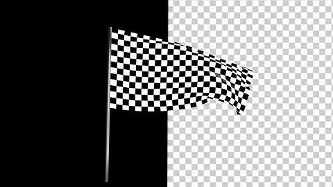 Checkered Race Flag Waving with an Alpha Channel | Motion Graphics - Videohive template
