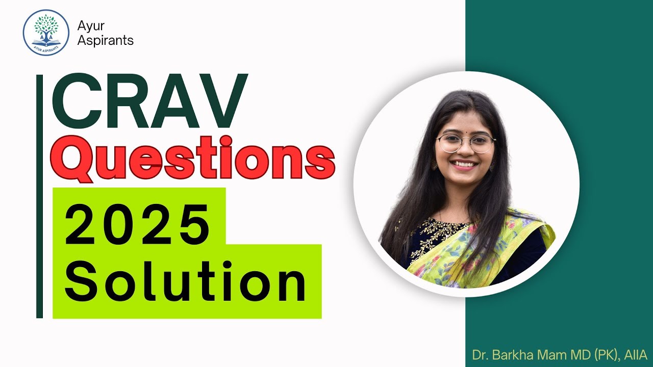 CRAV 2025 Solution | CRAV 2025 Questions | Important CRAV Question | CRAV 2025 Result | AIAPGET 2025