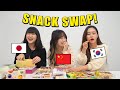 Chinese vs Japanese vs Korean Swap Snack For The First Time!