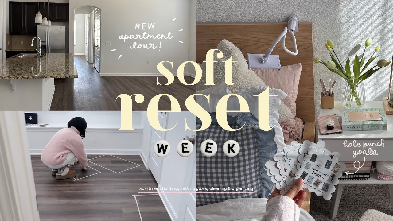 Неделя мягкой перезагрузки 🌷☁️ — обзор пустой квартиры, постановка целей, организация спальни, ую...