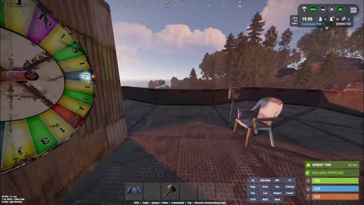 RUST - Setup Gambling Wheel and terminals / PlaceAnything and CraftMenu