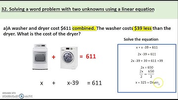 Solving a Word Problem with two unknowns