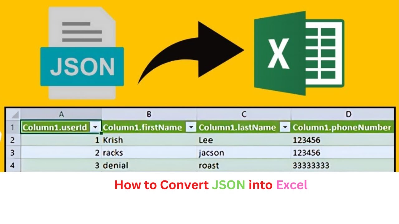 How to Convert JSON into Excel - YouTube