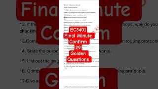 EC3401 Network Security Important 2 Marks Questions 2026 🔥 Final Minute Confirm Questions | 2026