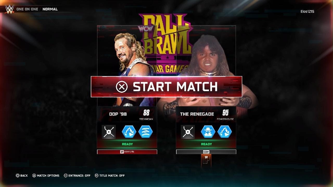 WWE 2K25 WCW Fall Brawl 1995 WCW Tv Title