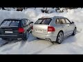 Porsche cayenne turbo 2x on snow 118 welly vs maisto