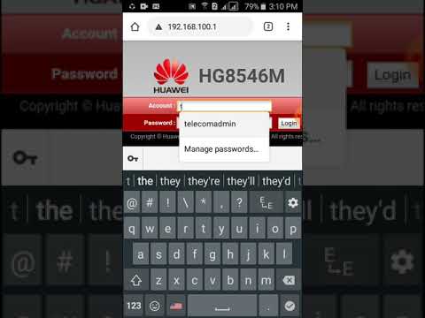 HUAWEI Router Password Change