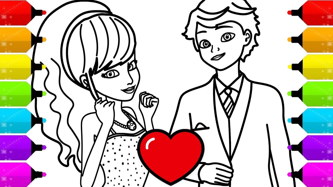 Coloring Miraculous Ladybug: Marinette and Adrien with Vibrant Markers ...