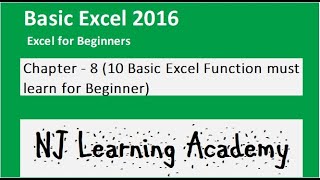 Basic excel 2016: chapter - 8 (10 ...