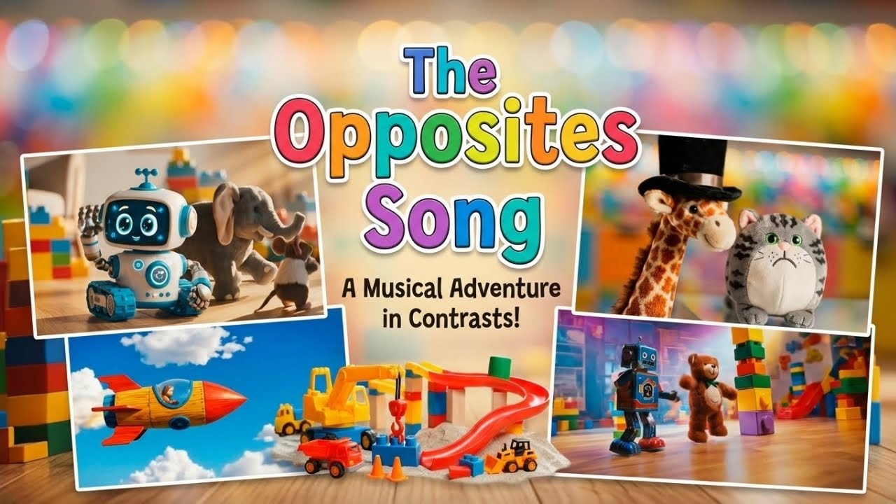 The Opposites Song ↔️ Big & Small, Fast & Slow | Learn Antonyms for Kids