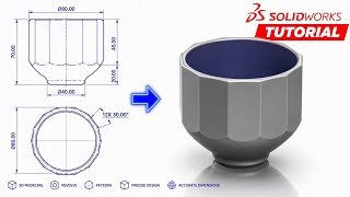 SolidWorks Tutorial: How to Model a Faceted Cup/Vase