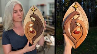 Christmas Nativity Intarsia Wall Art | Step-by-Step Tutorial. Great seller
