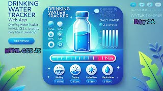 How To Create Drinking Water Tracker In Tamil | HTML CSS JS | Day 26