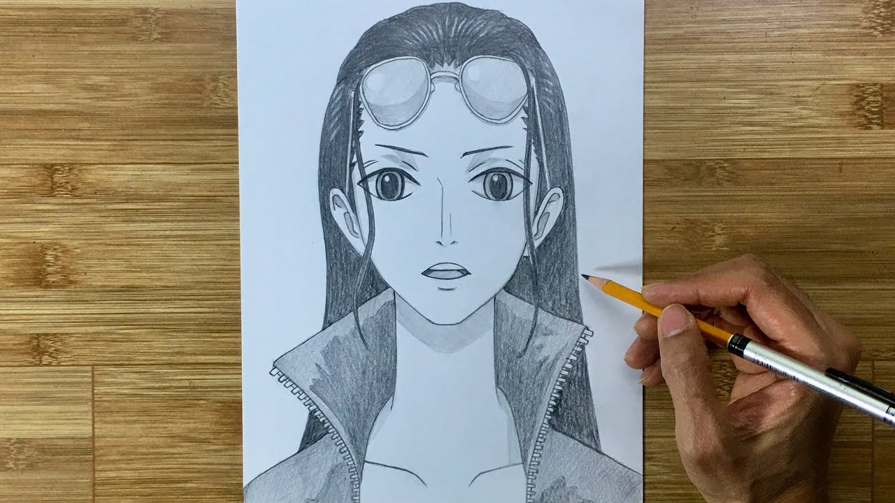 Drawing Anime  How To Draw Cute Nico Robin  Shorts  Cong Dan Art   YouTube