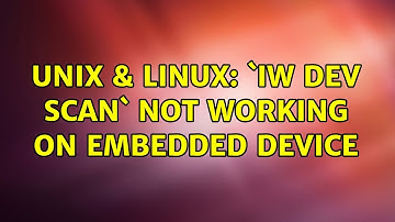 Unix & Linux: `iw dev $interface scan` not working on embedded device