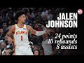 Jalen Johnson Near Triple-Double in Hawks Win 🏀