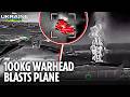 Ukrainian kamikaze drone with 100 kg warhead BLOWS UP rare Russian maritime patrol aircraft
