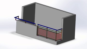 Solidworks - Exploding and Collapsing Using Animation Wizard. Installation of balcony balcony
