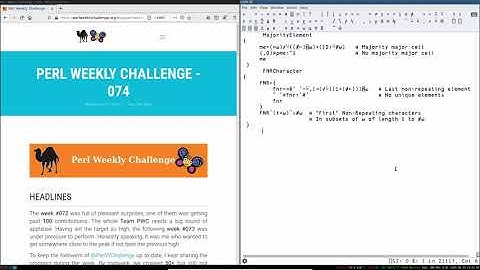Perl Weekly Challenger, Week 74 in APL