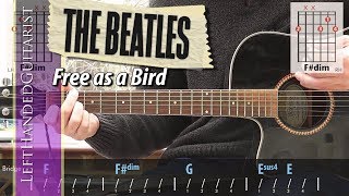 The Beatles - Free As A Bird | guitar lesson