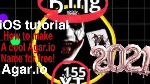 How to make a cool name ( IOS Tutorial ) ( Agar.io )