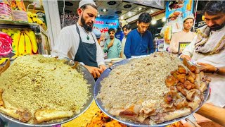 Favorite food of Afghans | Afghani Degi fruit chicken rice Street food Peshawar |
