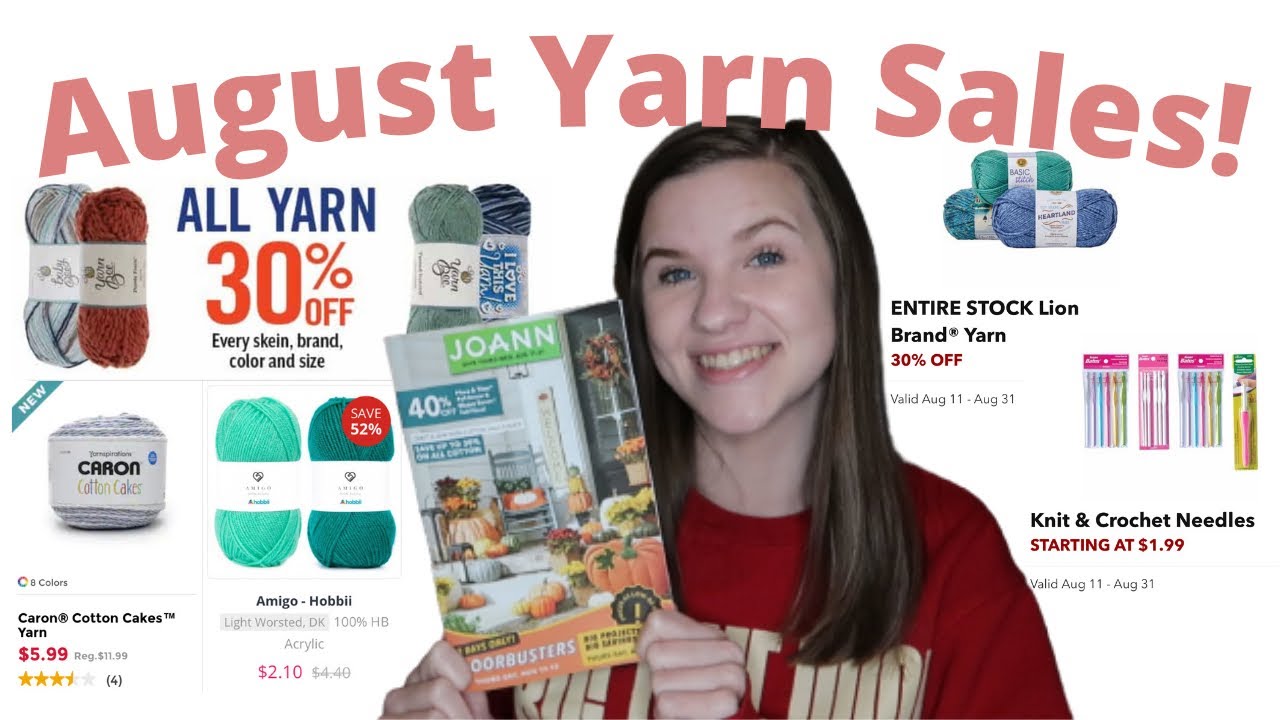 Yarn Sales For The New Joann Ad (August 1131, 2022) + Hobby Lobby