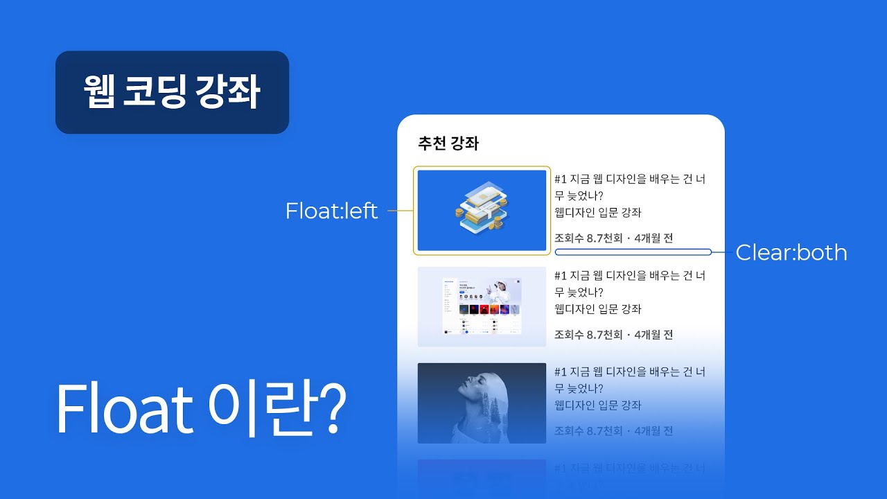 #14 CSS Float 사용법 - 웹 코딩 강좌 - YouTube