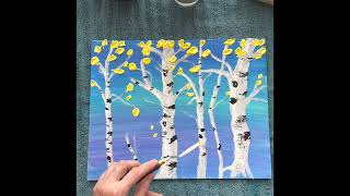 Palette Knife Birches Part Three