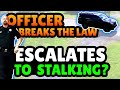 Officer Breaks The Law - Follows Man Home