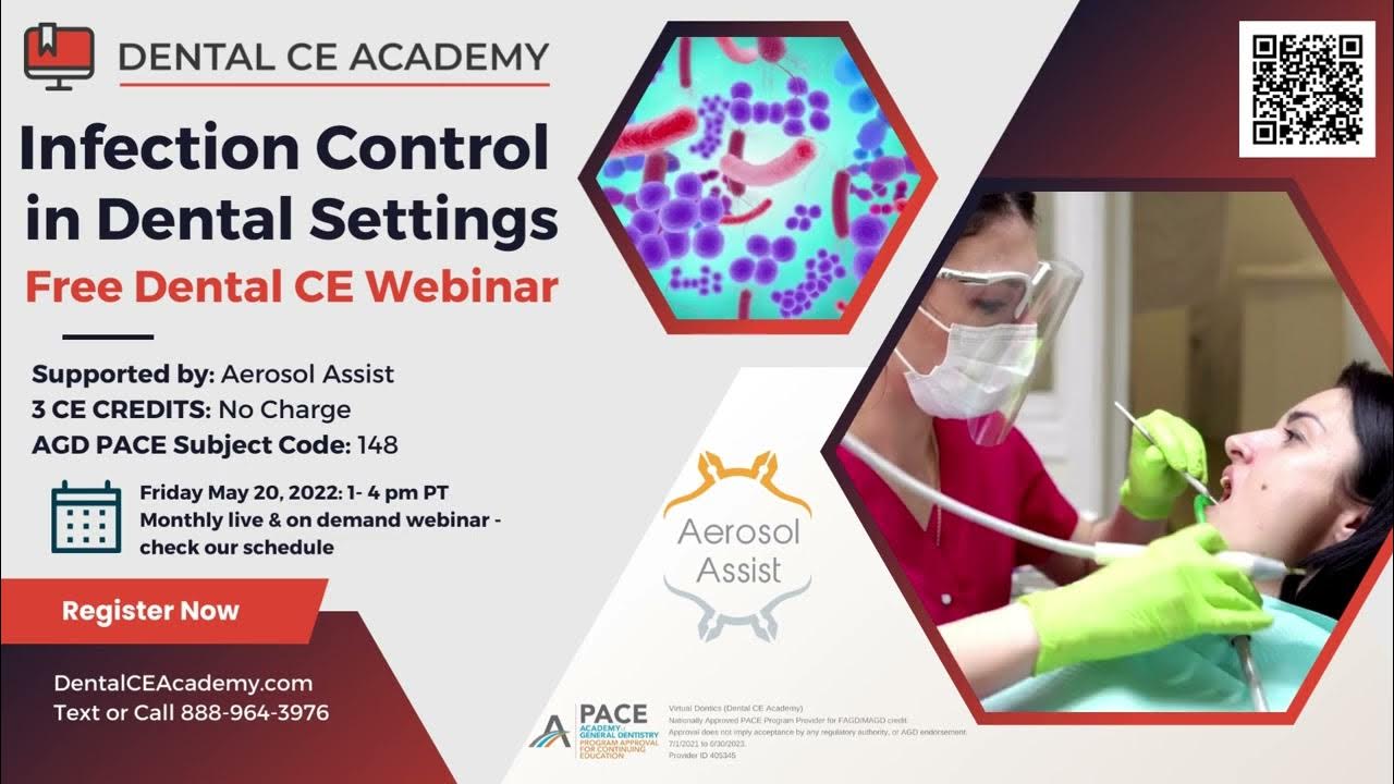 Free Dental CE inar hosted by Dental CE Academy. Infection Control