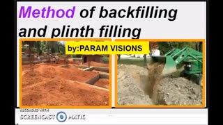 Method of backfilling and plinth filling/Backfilling  and plinth filling procedure
