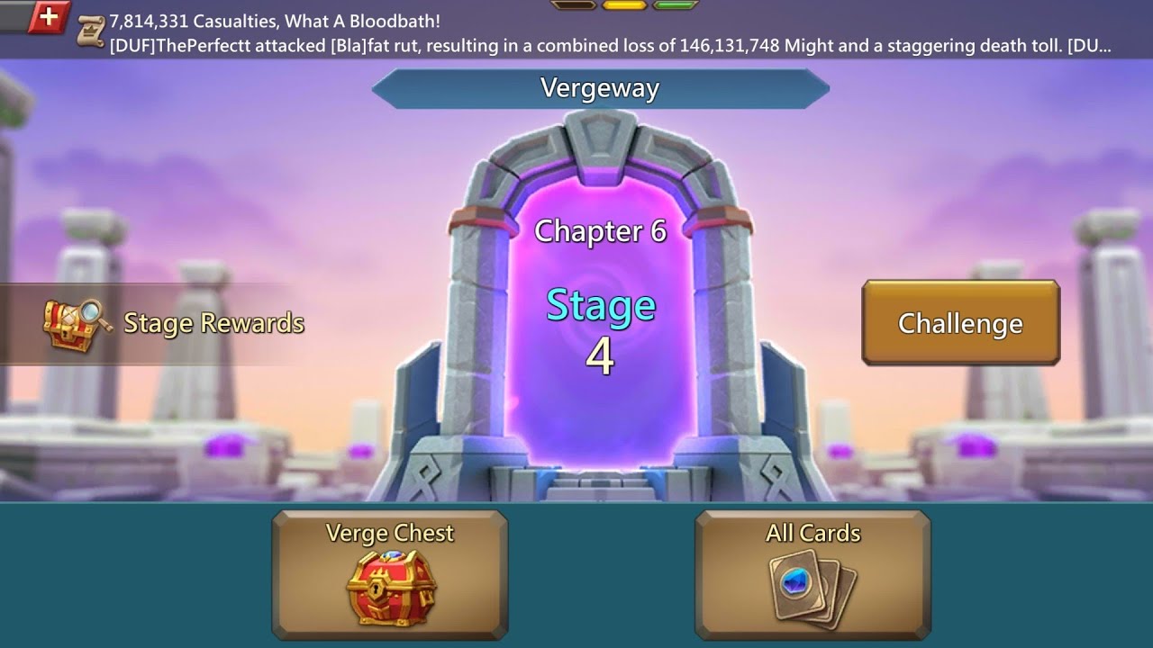 VERGEWAY CHAPTER 6 STAGE 4 | LORDS MOBILE