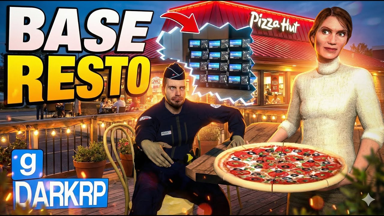 BASE RESTAURANT ! (printers cachés dans un faux mur !)