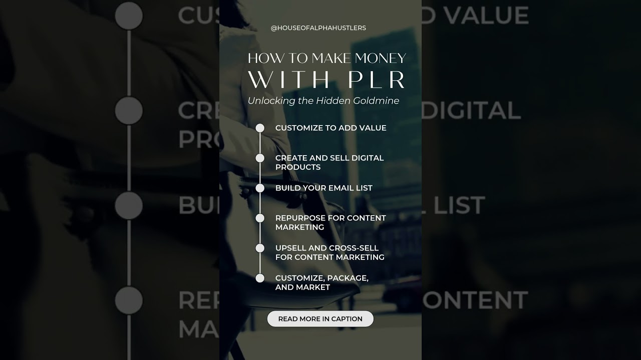 How to Make Money w. PLR: Unlocking the Hidden Goldmine 