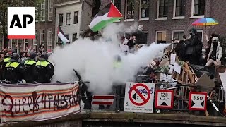 Police break up proPalestinian student protest in Amsterdam, make arrests