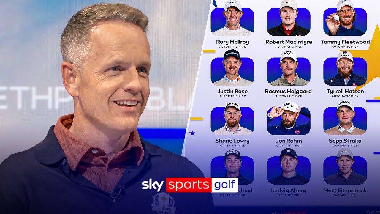 Luke Donald reveals Team Europe's Ryder Cup captain's picks 🚨🇪🇺