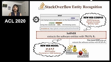ACL 2020 talk for paper "Code and Named Entity Recognition in StackOverflow"