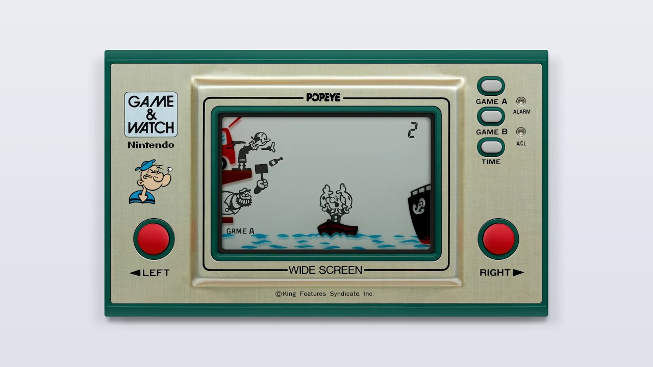 Game & Watch - Popeye (wide screen) (c)1981 Nintendo [MAME emulation footage] YouTube