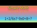 💯💯 Simple math MCQ test #maths #math #mathematics #mcq math