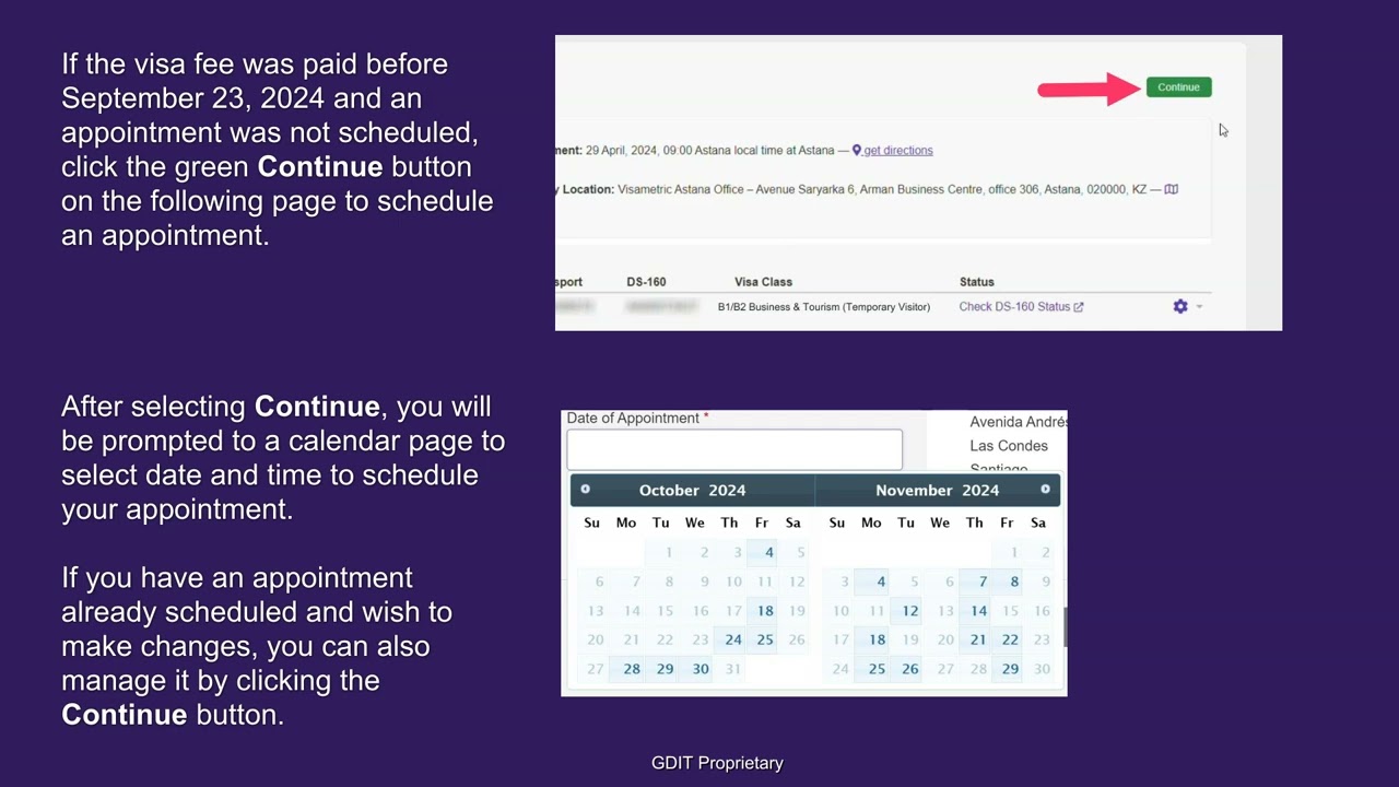 New Visa Appointment System
