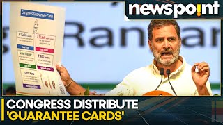 Congress distributes 'Guarantee cards'; women queue up outside party office in heat | Newspoint