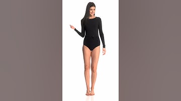 Roxy Salty Casual Crochet Long Sleeve One Piece Swimsuit | SwimOutlet.com