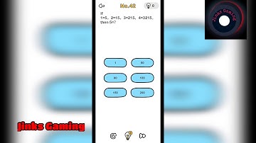 How to pass Brain out level 42?If 1=5,2=15,3=215,4=3215,then 5=?
