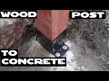 How to attach wood posts / railing to concrete with Simpson Strong Tie E-Z Base