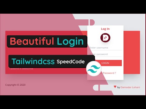 Beautiful - Responsive - Login UI with Tailwind CSS | Speed Code