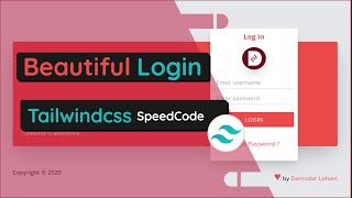 Beautiful - Responsive - Login UI with Tailwind CSS | Speed Code