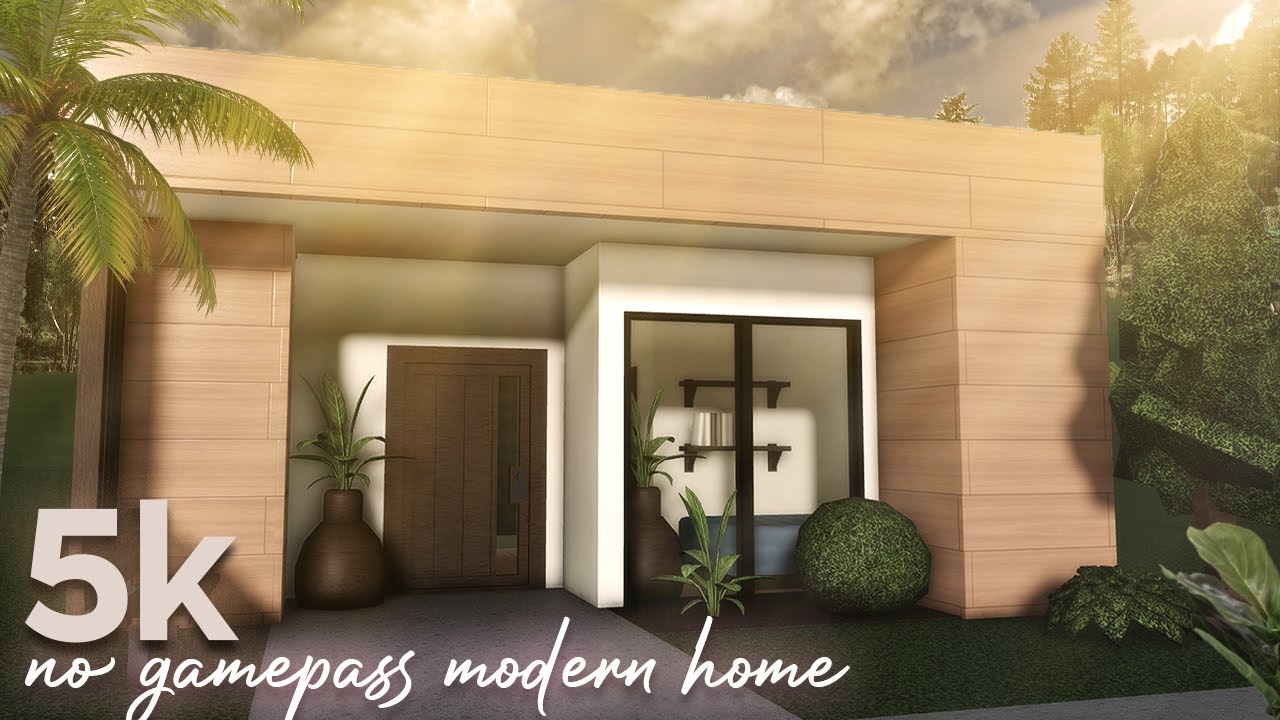 5k No Gamepass Modern House | Roblox | Bloxburg House build | Speedbuild